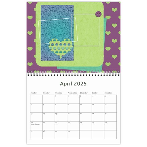 2025 Cupcake 12 Month Calendar By Klh Apr 2025