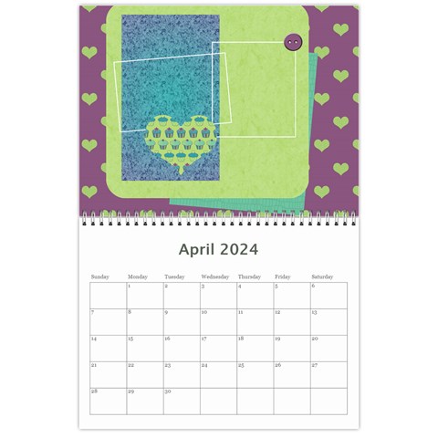 2024 Cupcake 12 Month Calendar By Klh Apr 2024