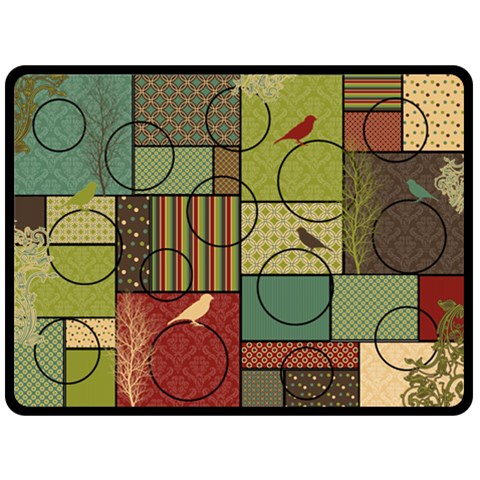 Deco Bird Xl Fleece Blanket Collage By Klh 80 x60  Blanket Front