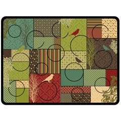 Deco Bird XL Fleece Blanket Collage - Fleece Blanket (Large)