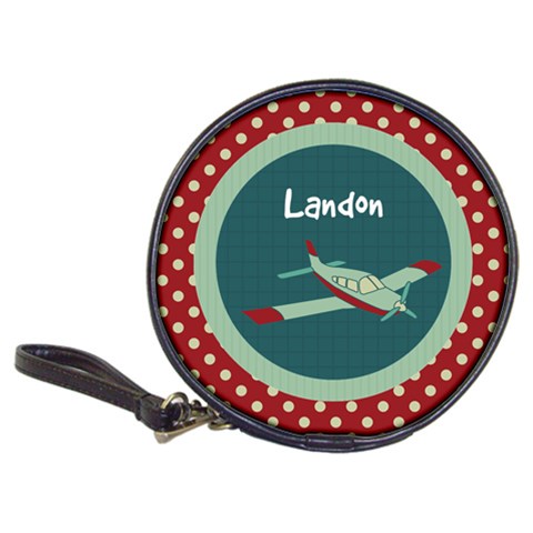 Red & Blue Plane Cd Wallet By Klh Front