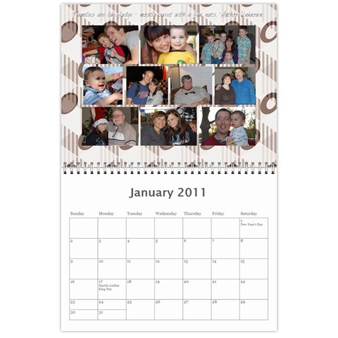 Family Calendar 2011 By Angela Mantzey Jan 2011