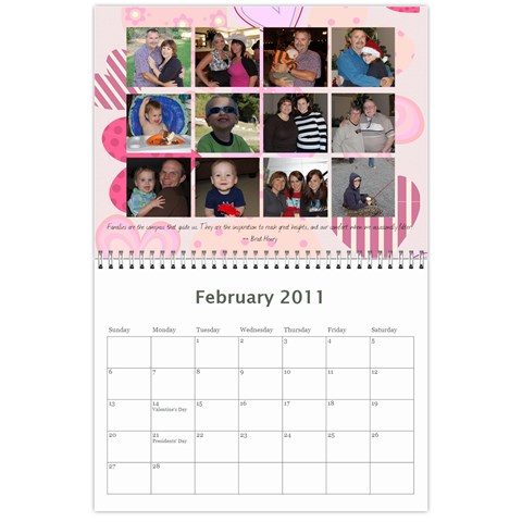 Family Calendar 2011 By Angela Mantzey Feb 2011