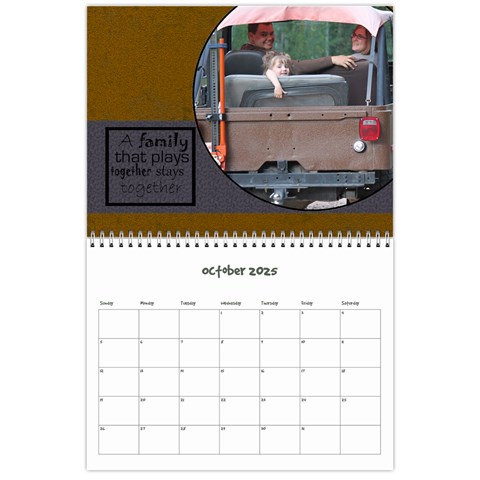 Simple Family Calendar 12 Month By Amanda Bunn Oct 2025
