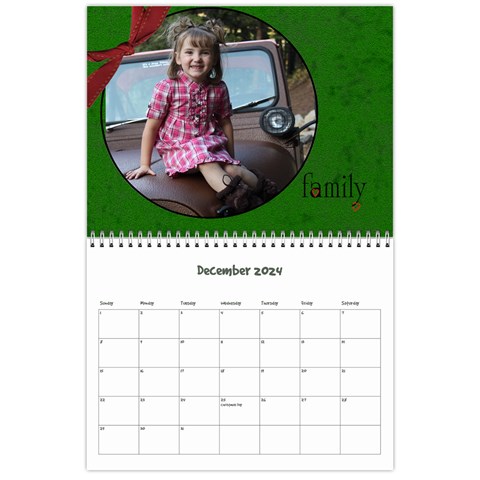 Simple Family Calendar 12 Month By Amanda Bunn Dec 2024