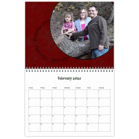 Simple Family Calendar 12 Month By Amanda Bunn Feb 2025