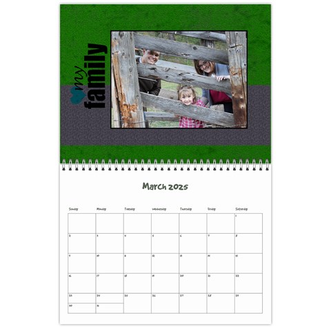 Simple Family Calendar 12 Month By Amanda Bunn Mar 2025