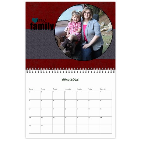 Simple Family Calendar 12 Month By Amanda Bunn Jun 2025