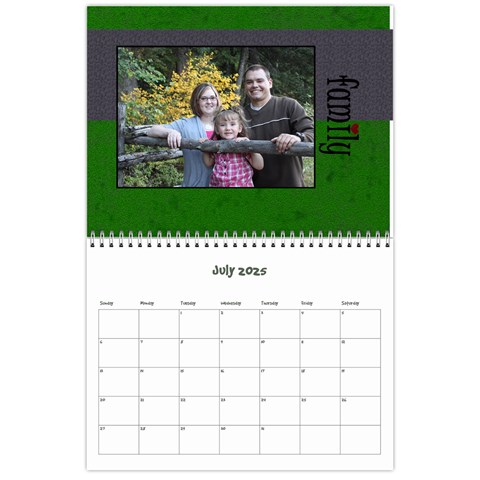 Simple Family Calendar 12 Month By Amanda Bunn Jul 2025