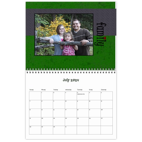 Simple Family Calendar 12 Month By Amanda Bunn Jul 2024