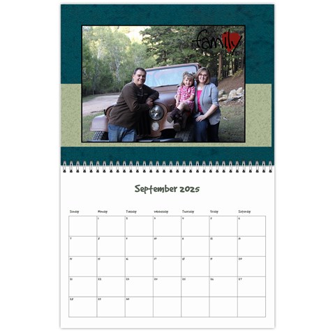 Simple Family Calendar 12 Month By Amanda Bunn Sep 2025