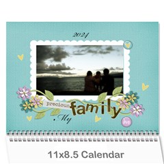 Calendar - Template (cherished memories) - Wall Calendar 11  x 8.5  (12-Months)