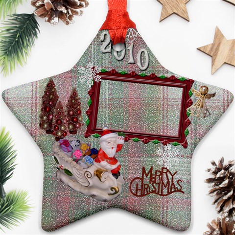 Santa Sleigh Remember When 2024 Ornament 20 By Ellan Front