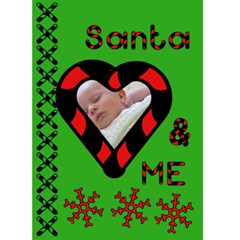 Santa and me - Custom Greeting Card 5  x 7 