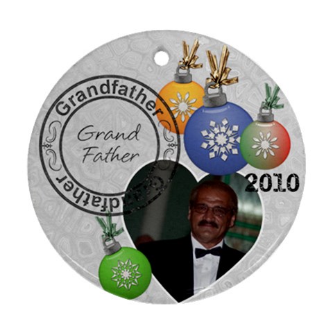 Grandfather Christmas Ornament By Lil Front