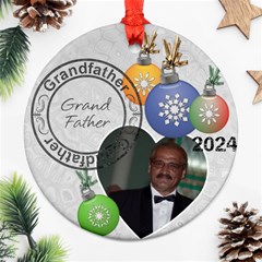 Grandfather Christmas Ornament - Round Ornament (Two Sides)