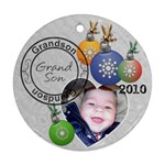 Grandson Christmas Ornament - Round Ornament (Two Sides)