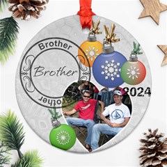 Brother Christmas Ornament - Round Ornament (Two Sides)