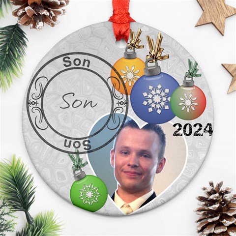 Son Christmas Ornament By Lil Front