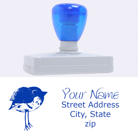 Bird Address By Brenda 3.13 x1.38  Stamp