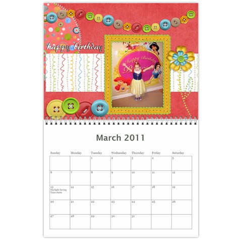 Calendar 2011 By Lysandra Mar 2011