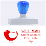 birdy stamp - Rubber Address Stamp (XL)