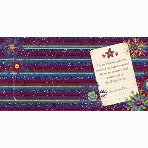 4x8 Glitter Snowflake Photo Card By Mikki 8 x4  Photo Card - 6
