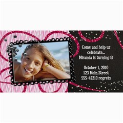 4x8 Zebra Glitter Birthday Photo Card By Mikki 8 x4  Photo Card - 1
