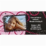 4x8 Zebra Glitter Birthday Photo Card - 4  x 8  Photo Cards