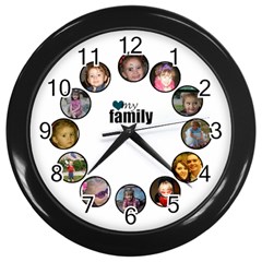 Family clock (4 styles) - Wall Clock (Black)