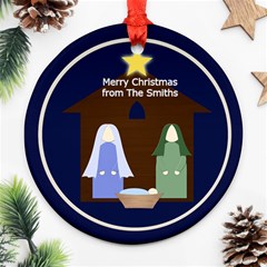 Christmas Ornament Nativity - Ornament (Round)