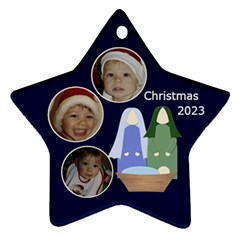 Christmas Nativity Star Ornament - Ornament (Star)