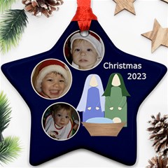 Christmas Nativity Star Ornament - Ornament (Star)