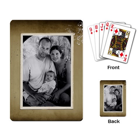 Old Vintage Playing Cards 3 By Jorge Back