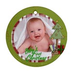 Baby s First Christmas Ornament 6 - Ornament (Round)