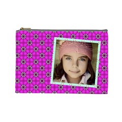 Casual pink cosmetic bag - Cosmetic Bag (Large)