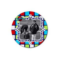 cute photo coaster 4 - Rubber Round Coaster (4 pack)