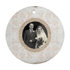 art nouveau antique lace round single side ornament - Ornament (Round) art nouveau antique lace round single side ornament - Ornament (Round)