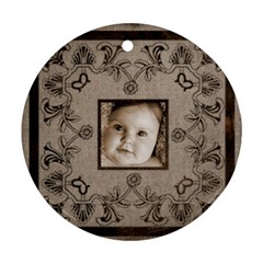 art nouveau moccachino round single side ornament - Ornament (Round) art nouveau moccachino round single side ornament - Ornament (Round)