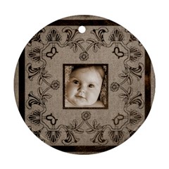 art nouveau moccachino round single side ornament - Ornament (Round)