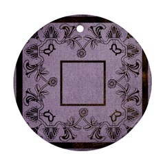 art nouveau purple round single side ornament - Ornament (Round)