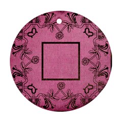 art nouveau pink round single side ornament - Ornament (Round)