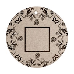 art nouveau latte round single side ornament - Ornament (Round)