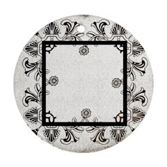 art nouveau monochrome laceround single side ornament - Ornament (Round)