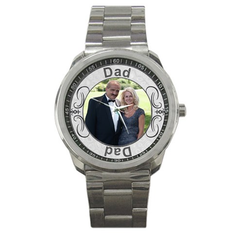 Dad Sport Metal Watch By Lil Front