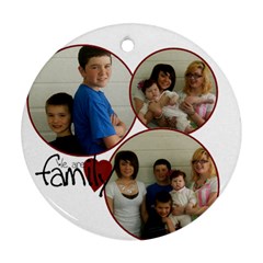 3 Photo Family Ornament - Ornament (Round)