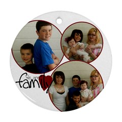 3 Photo Family Ornament - Ornament (Round)