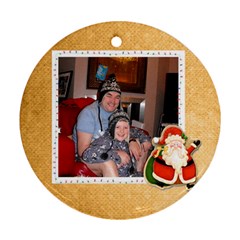 jolly santa christmas round ornament - Ornament (Round)