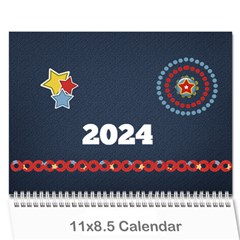 Calendar Template- For the Boys - Wall Calendar 11  x 8.5  (12-Months)