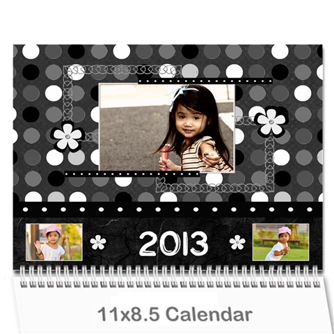 2013 Calendar 12 Mos Black & White By Angel Cover